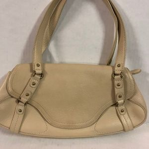 Cole Haan Village H05 Satchel Handbag Beige Pebble